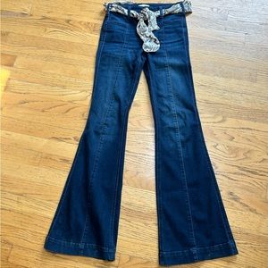 Altar’d State Jeans Size 25 Flare Leg Womens Jeans Dark Wash Altard State W Sash